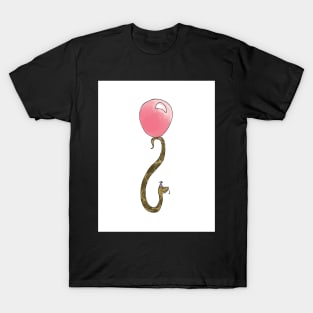 Snake with Balloon - Happy Birthday T-Shirt